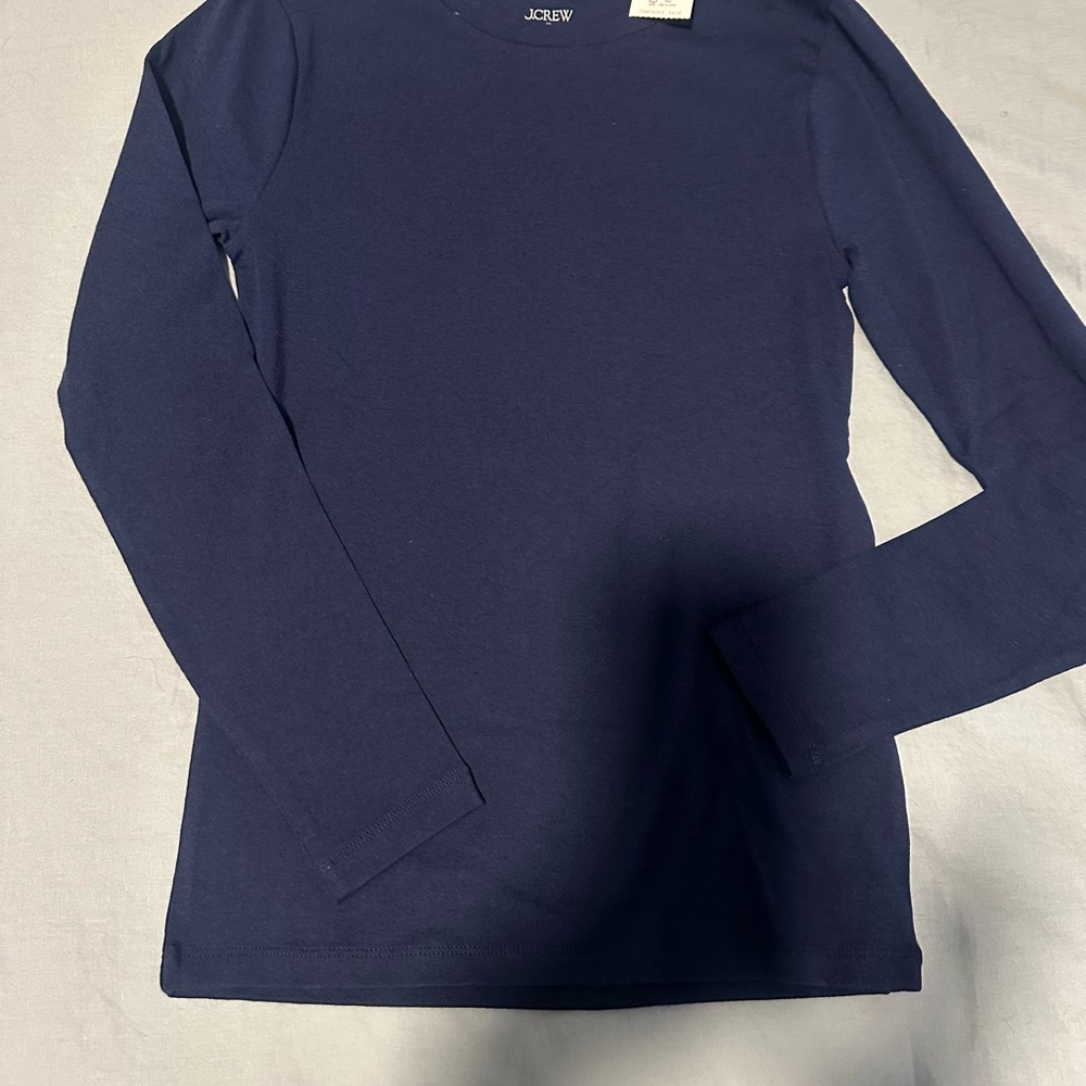 J. Crew Navy Long Sleeve Tee